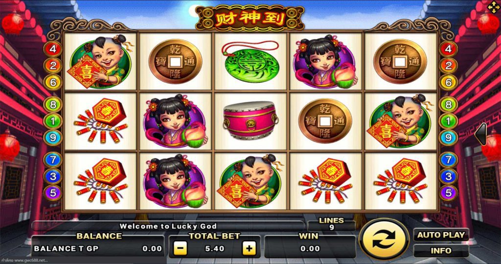 รีวิวเกมสล็อต Lucky God Progressive