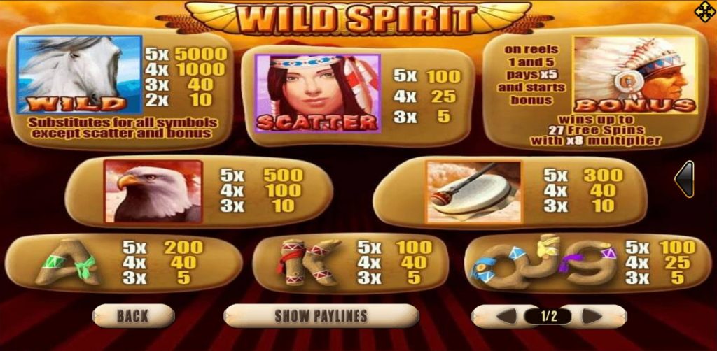 รีวิวเกมสล็อต Wild Spirit หาขุมทรัพย์ในถิ่นอินเดียนแดง