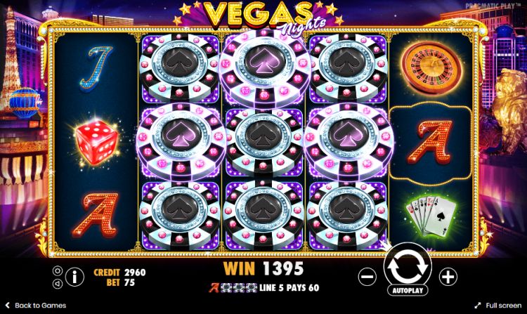 ฟีเจอร์ภายในเกมส์Vegas Nights