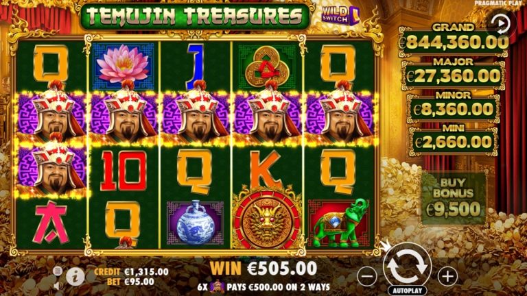 Temujin Treasures Slot สล็อตค่าย Pragmatic Play ล่าสัมบัติราชวงค์