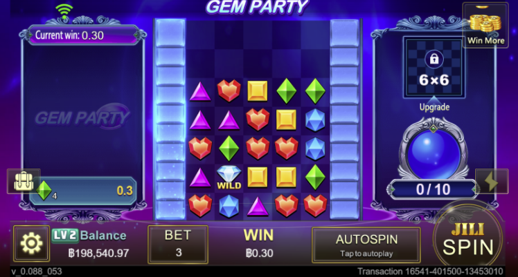 Gem Party เกมสล็อต ปาร์ตี้อัญมณี จาก JILI ทดลองเล่นสล็อตฟรี