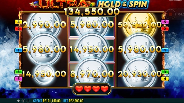 ลักษณะของเกม Ultra Hold And Spin