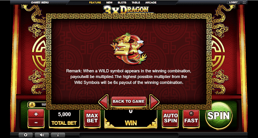 สัญลักษณ์พิเศษภายในเกม3x Dragon Supreme