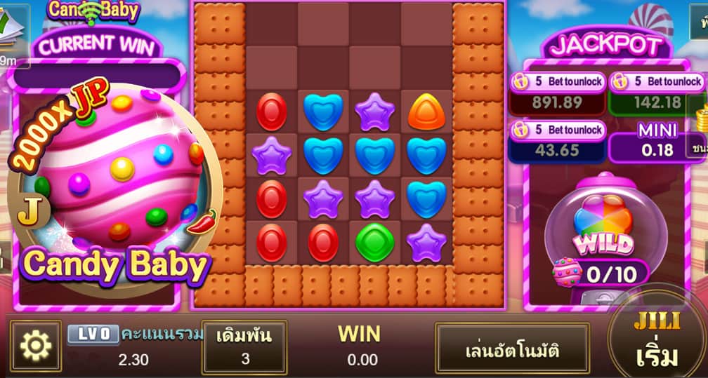 ลักษณะภายในเกม Candy Baby ของค่าย JILI